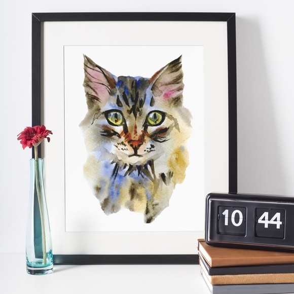 Cute Cat Portrait Wall Art Print Poster Unframed - Picture 4 of 16